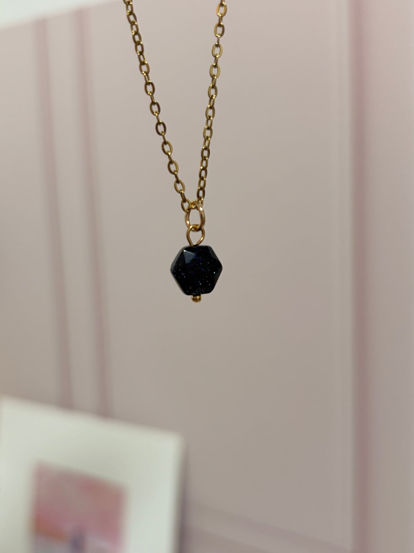Collar Destello de Venturina Azul