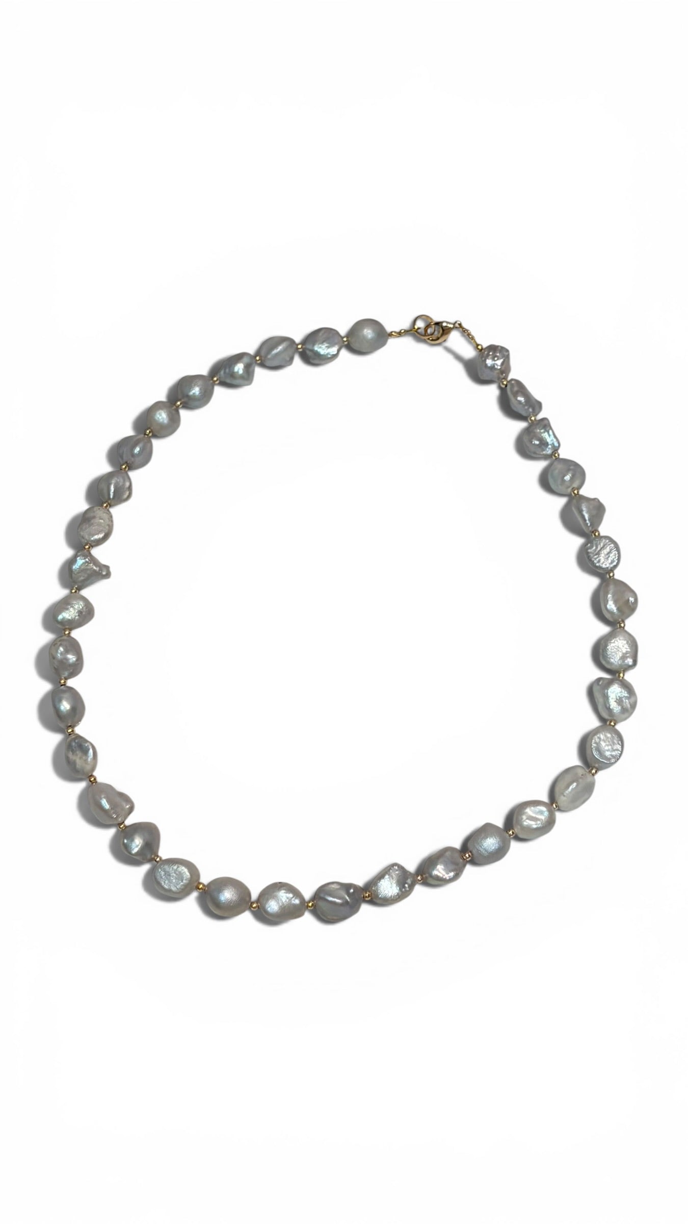 Gargantilla Chunky° Perla Gris Mini