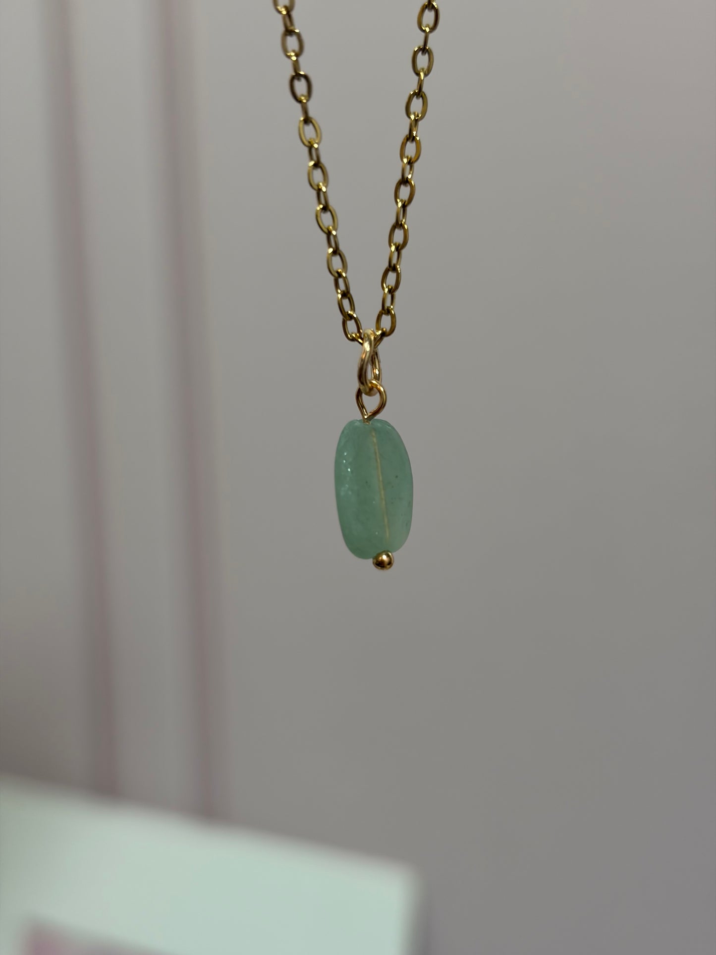 Collar Destello de Cuarzo Verde