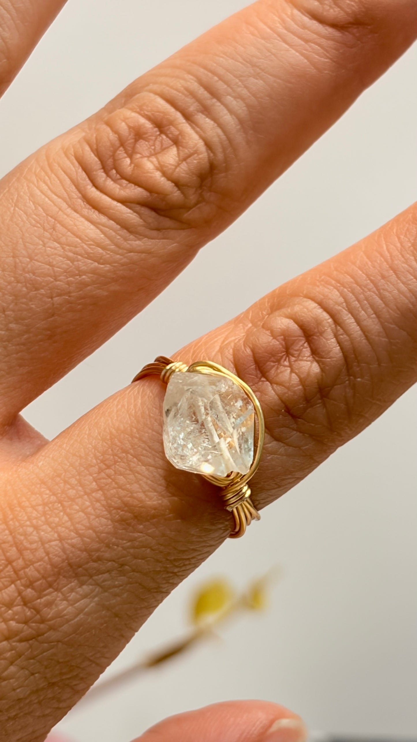 Anillo de Diamante Herkimer