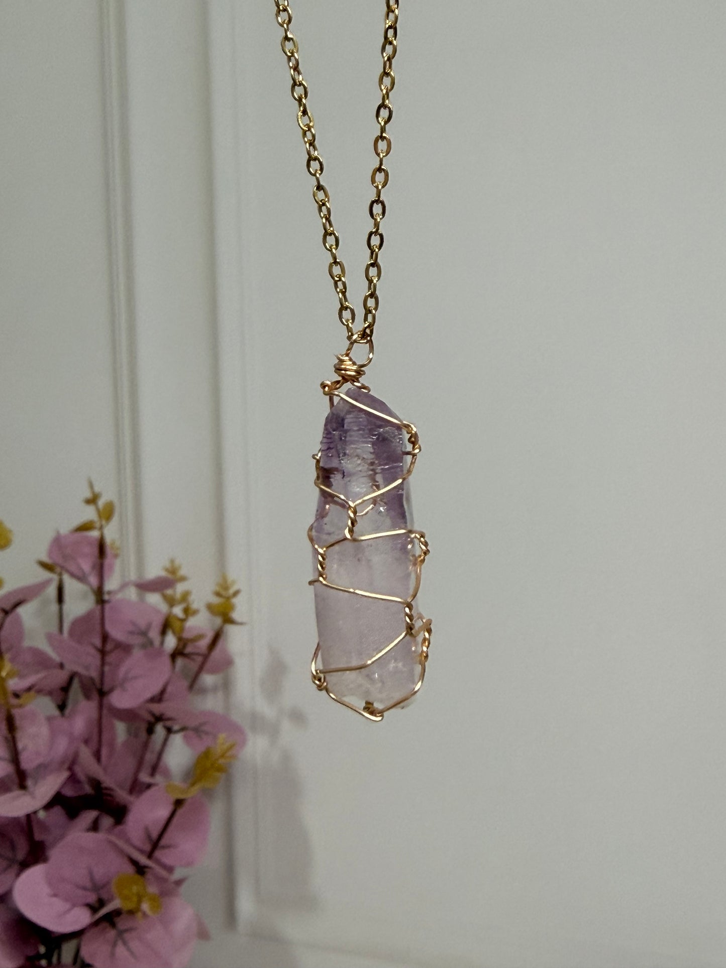 Collar Amatista Cristal de Veracruz Engarzado
