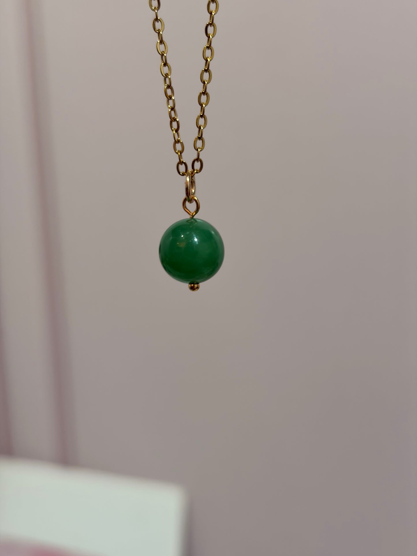 Collar Destello de Cuarzo Verde