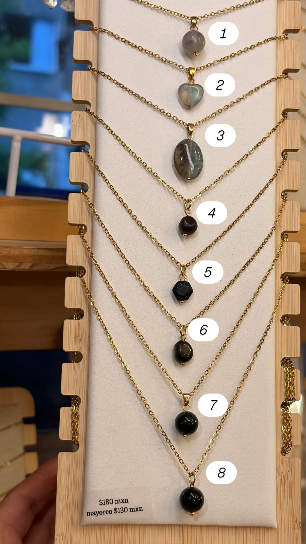 Stock de Bien de Ojo•Collar Mineral Sencillo Varios