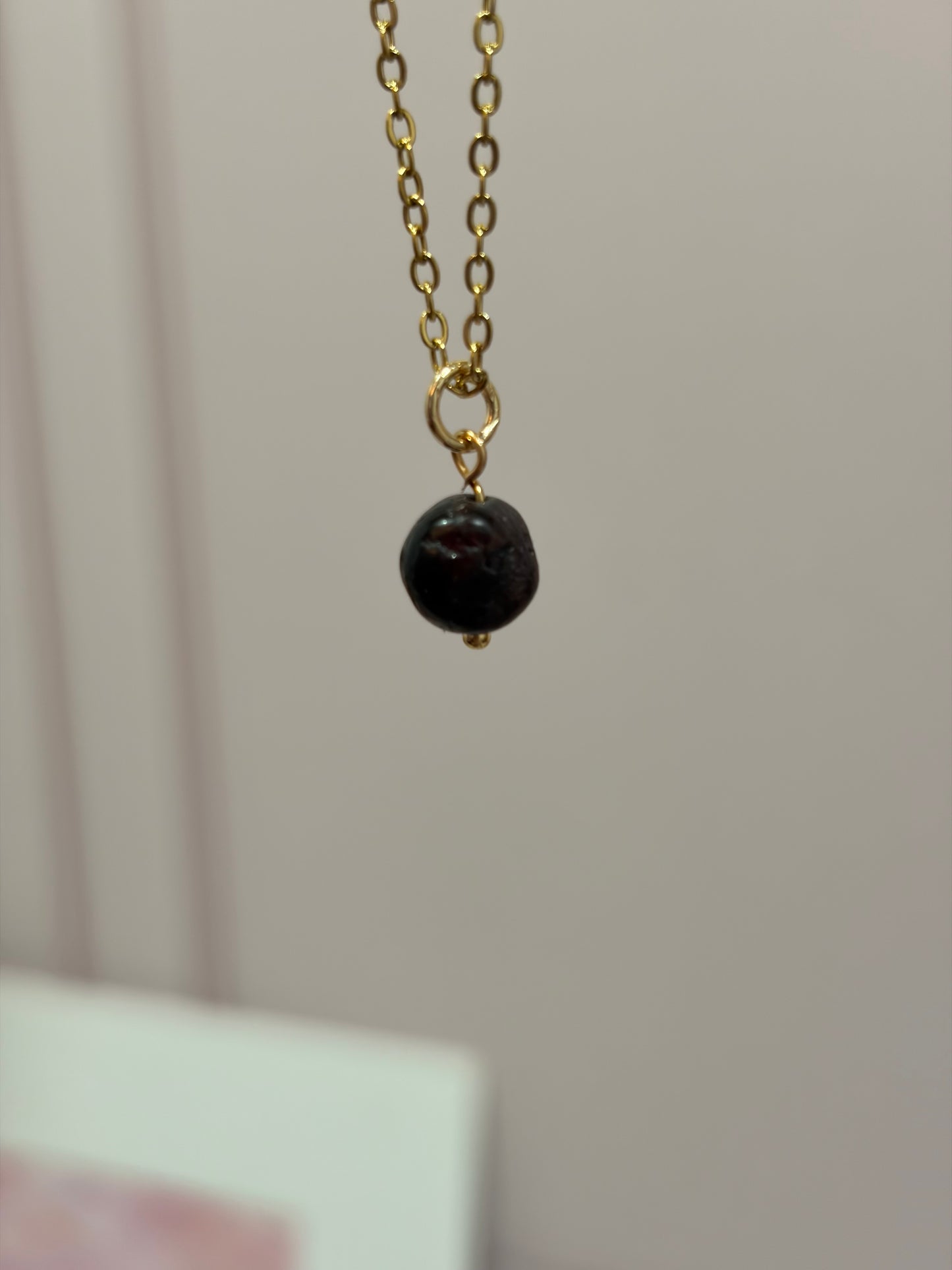 Collar Destello Nugget Granate