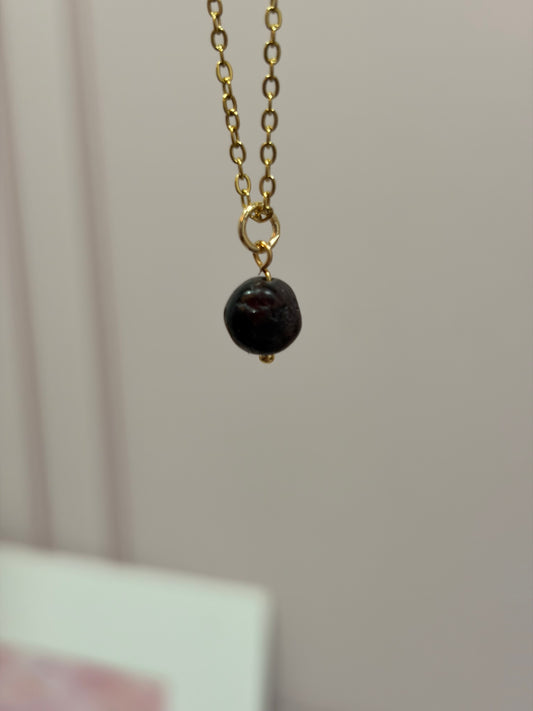 Collar Destello Nugget Granate