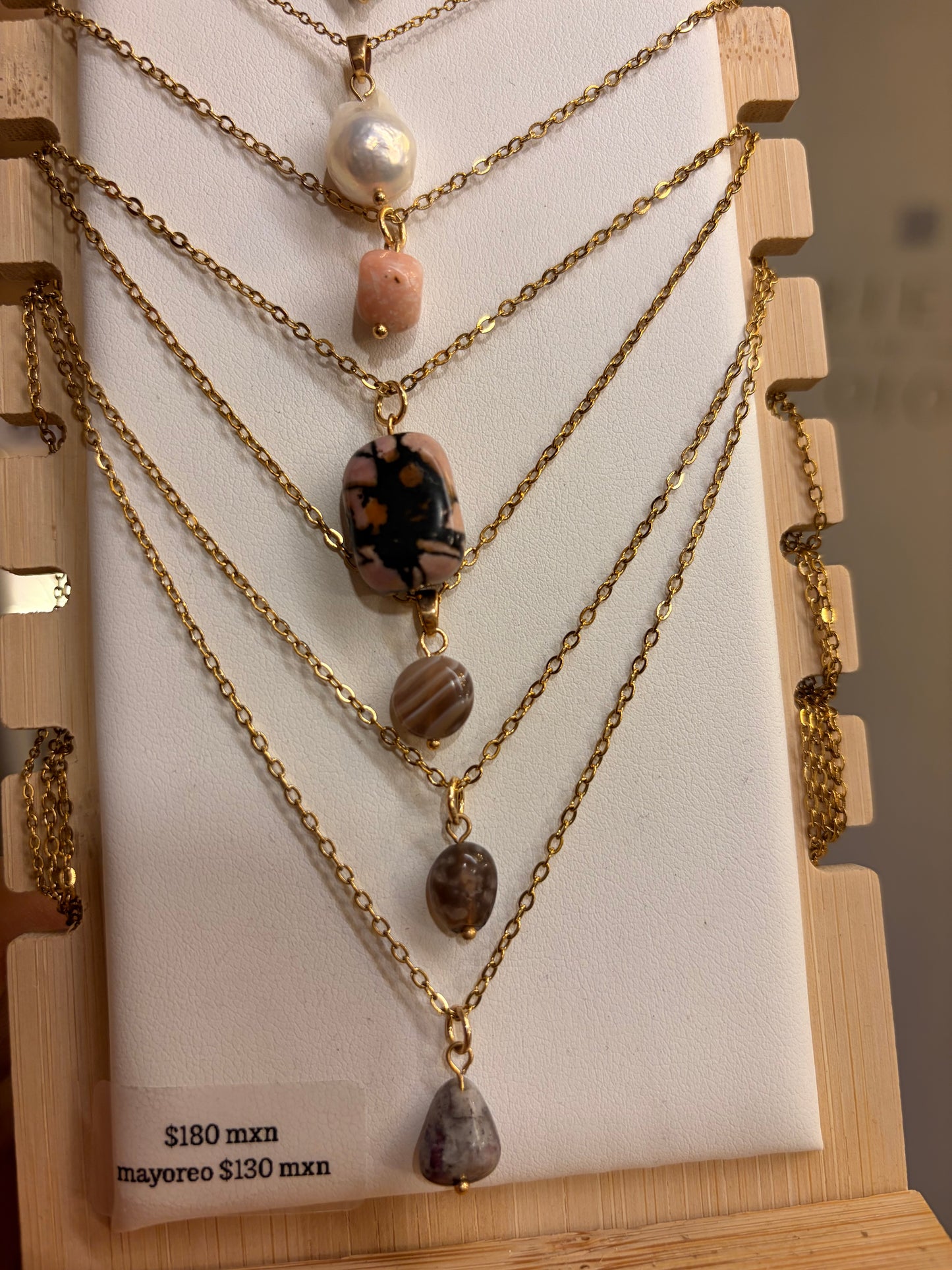 Stock de Bien de Ojo•Collar Mineral Sencillo Varios