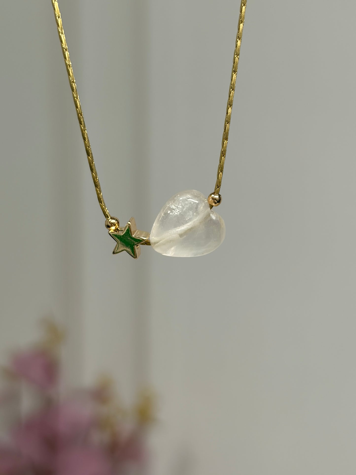 Cuarzo Rosa Corazón • Brillos de Universo