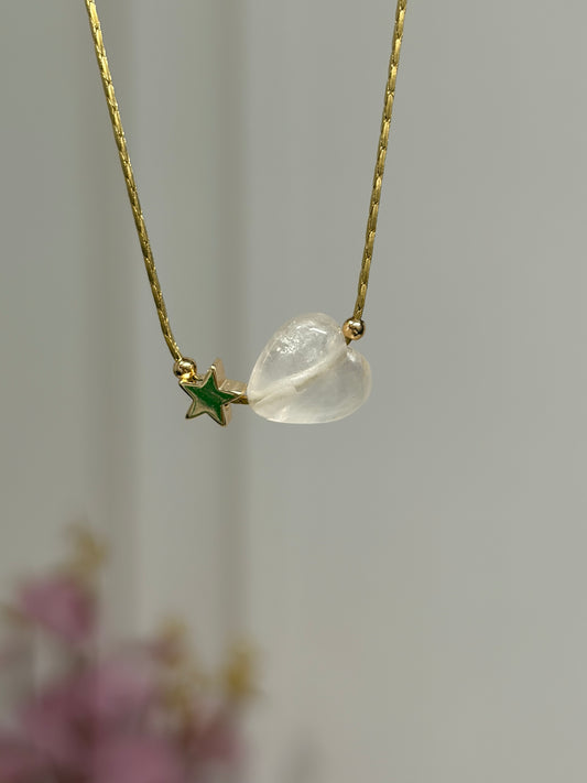 Cuarzo Rosa Corazón • Brillos de Universo