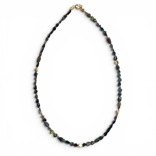 Gargantilla Chunky • Ópalo Negro Nugget
