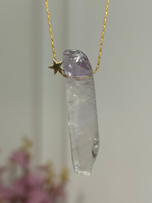Amatista Cristal Pendulo Salvaje • Brillos de Universo