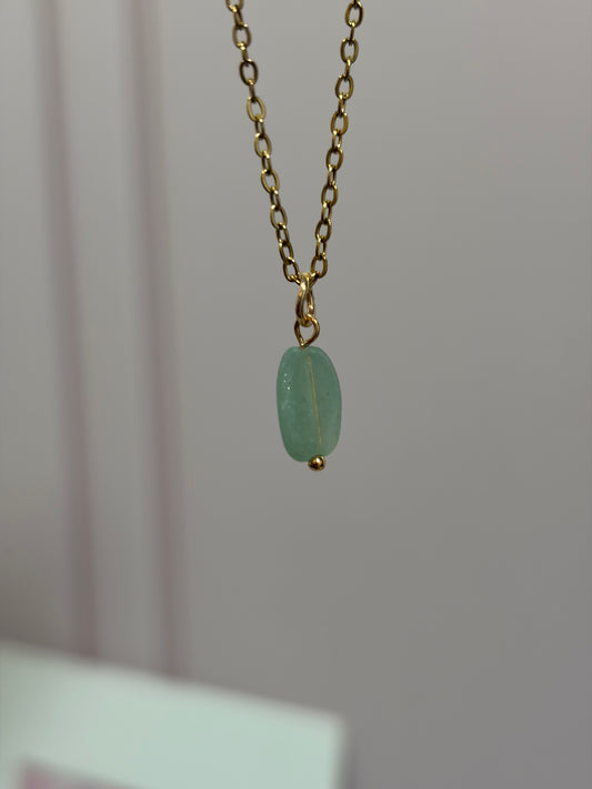 Collar Destello de Cuarzo Verde