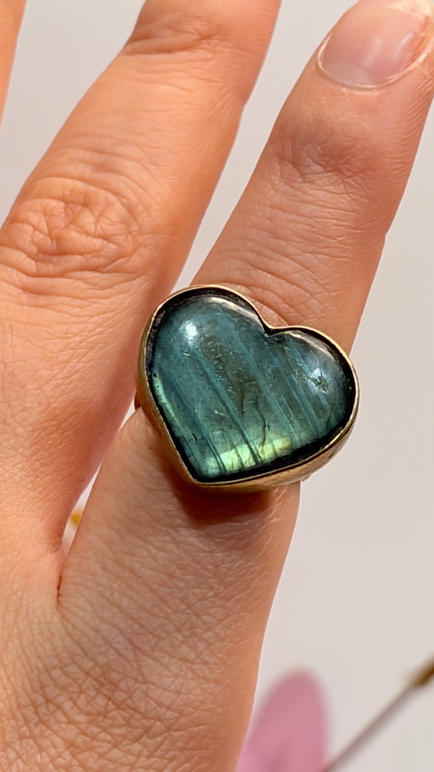 Anillo Labraorita Corazon maxi 1