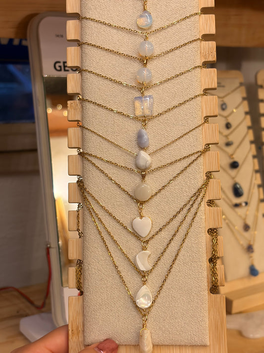 Stock de Bien de Ojo•Collar Mineral Sencillo Varios