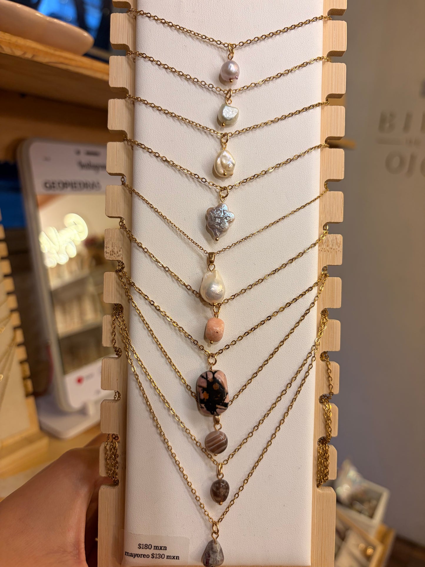 Stock de Bien de Ojo•Collar Mineral Sencillo Varios