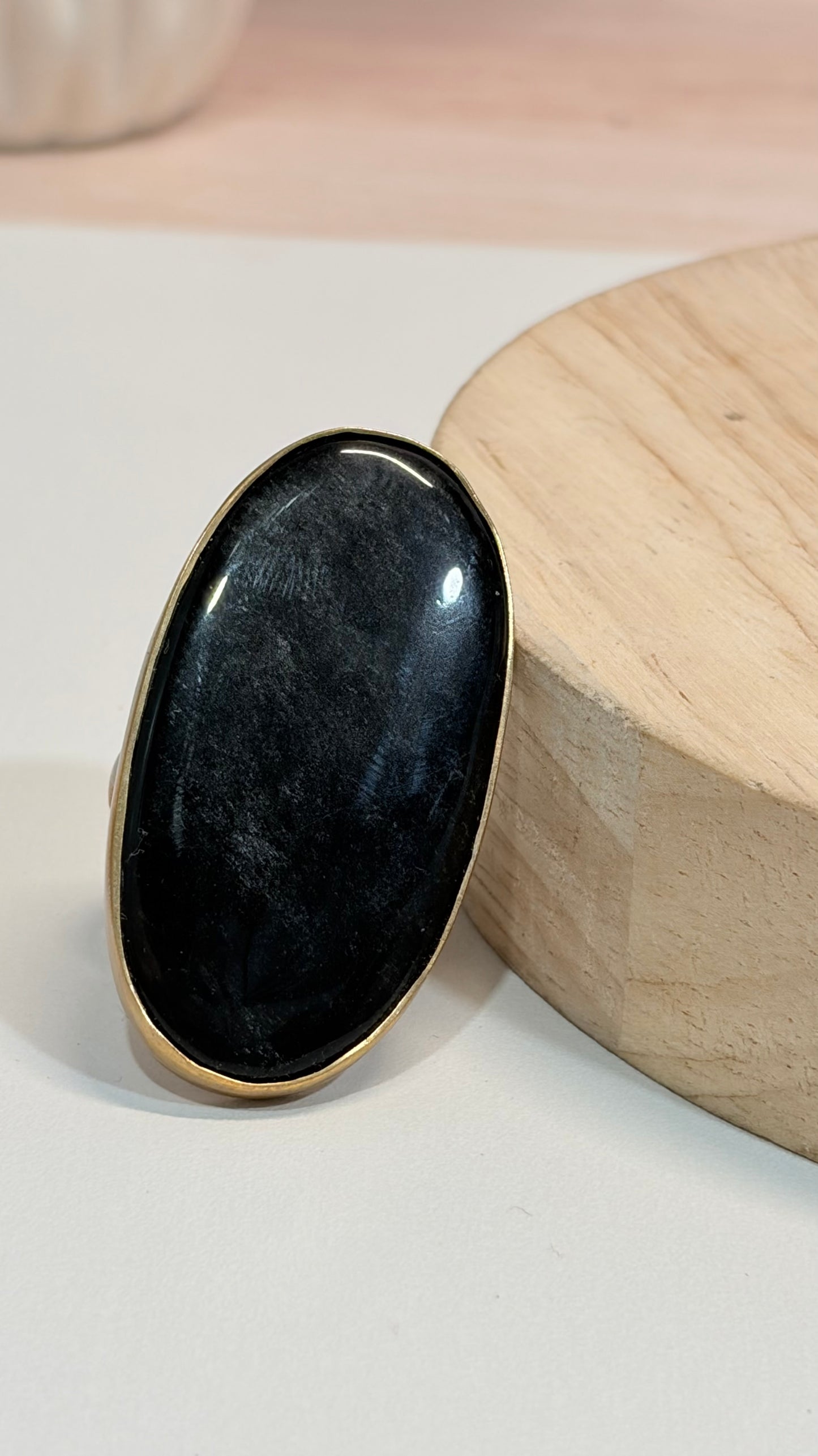 Anillo Obsidiana Negra