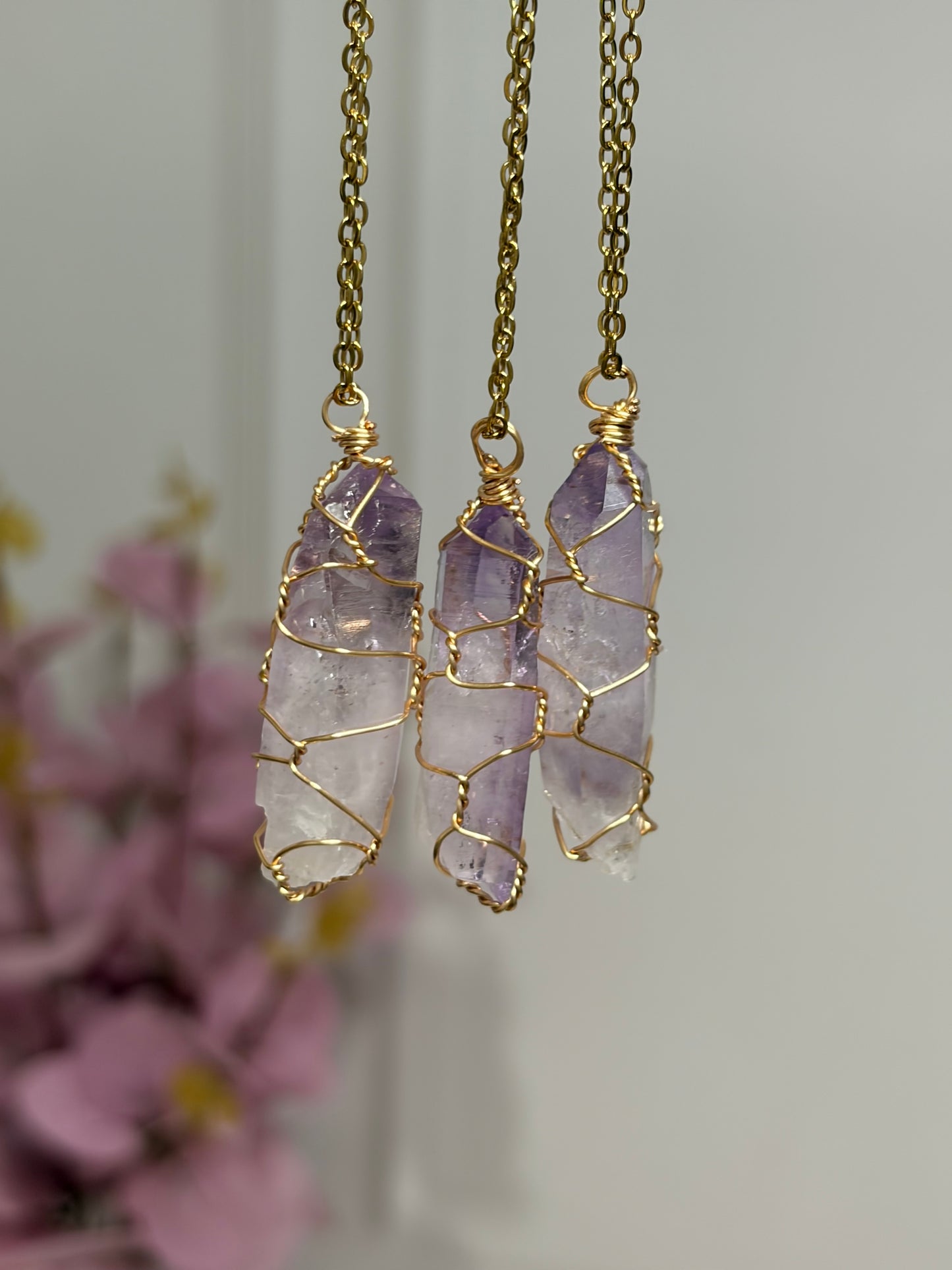 Collar Amatista Cristal de Veracruz Engarzado