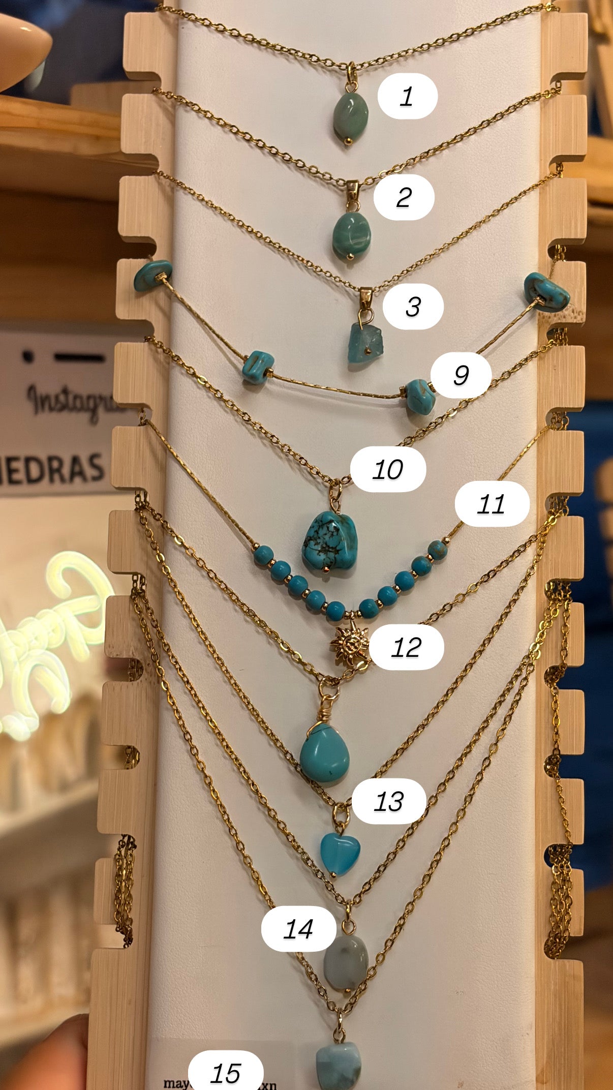 Stock de Bien de Ojo•Collar Mineral Sencillo Varios (copia)