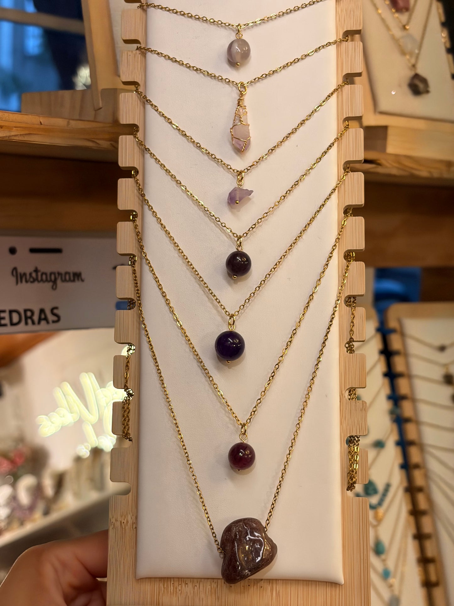 Stock de Bien de Ojo•Collar Mineral Sencillo Varios (copia)