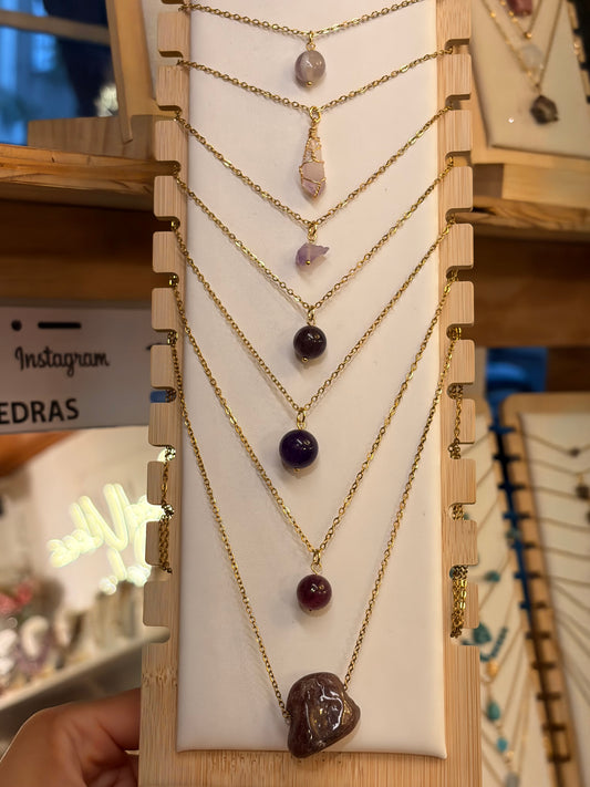 Stock de Bien de Ojo•Collar Mineral Sencillo Varios (copia)