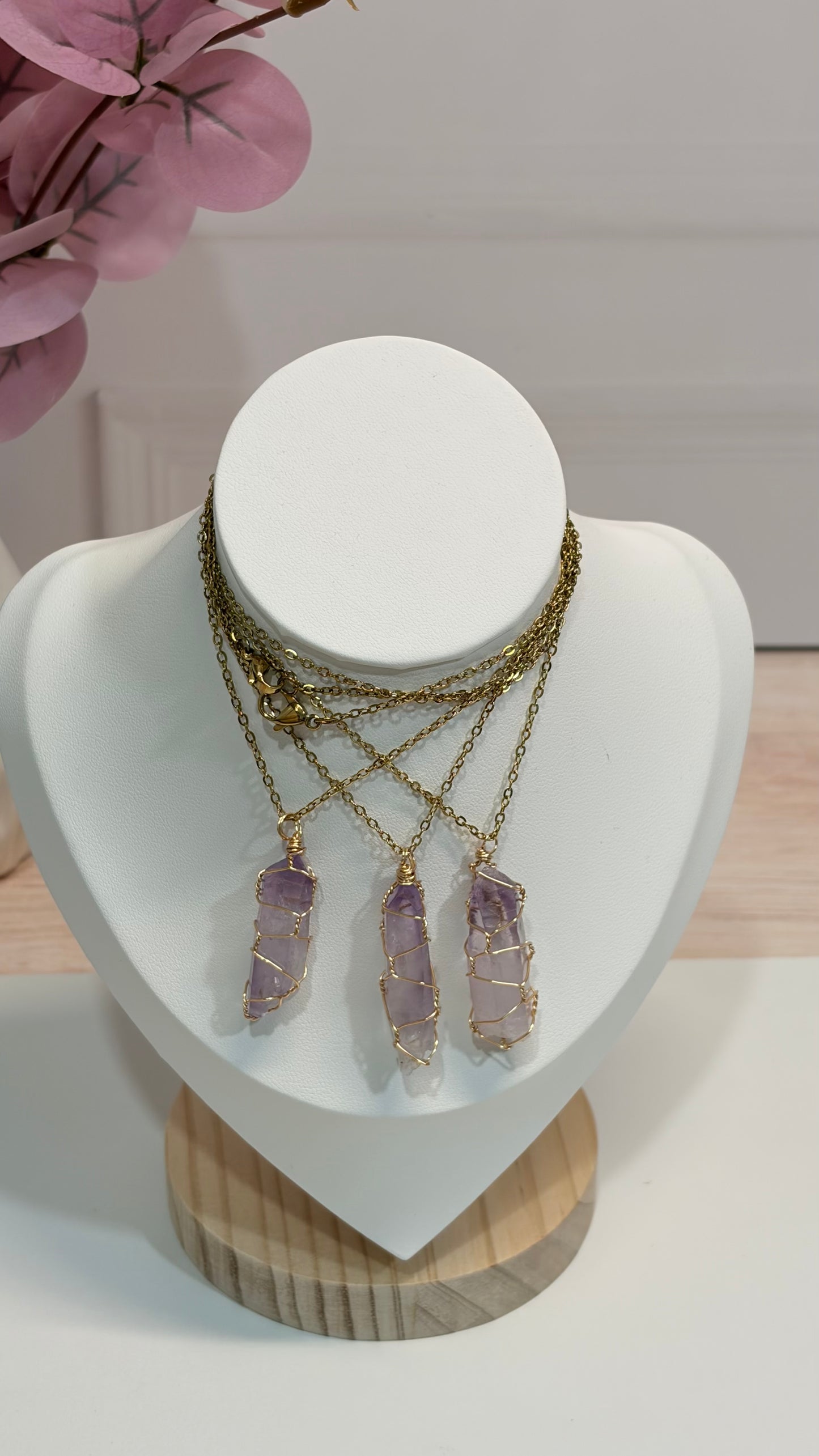 Collar Amatista Cristal de Veracruz Engarzado