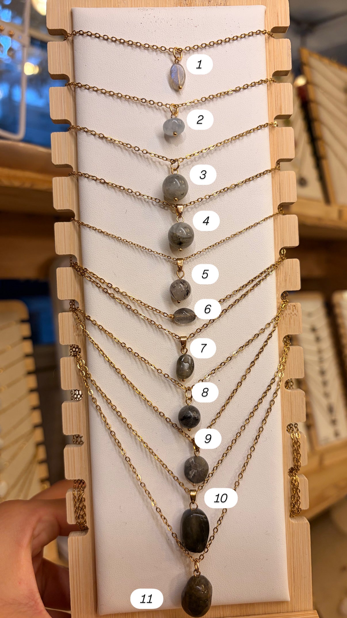 Stock de Bien de Ojo •Collar Mineral Sencillo Varios