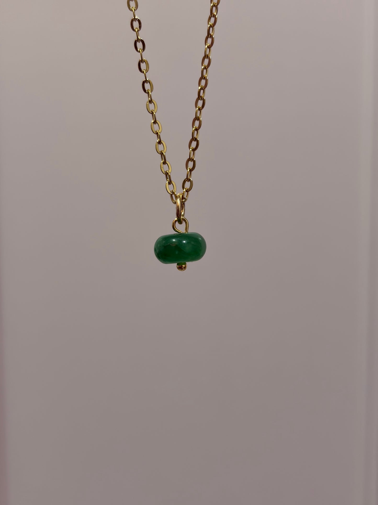 Collar Destello de Cuarzo Verde
