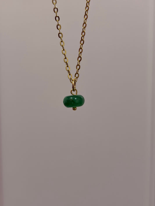 Collar Destello de Cuarzo Verde