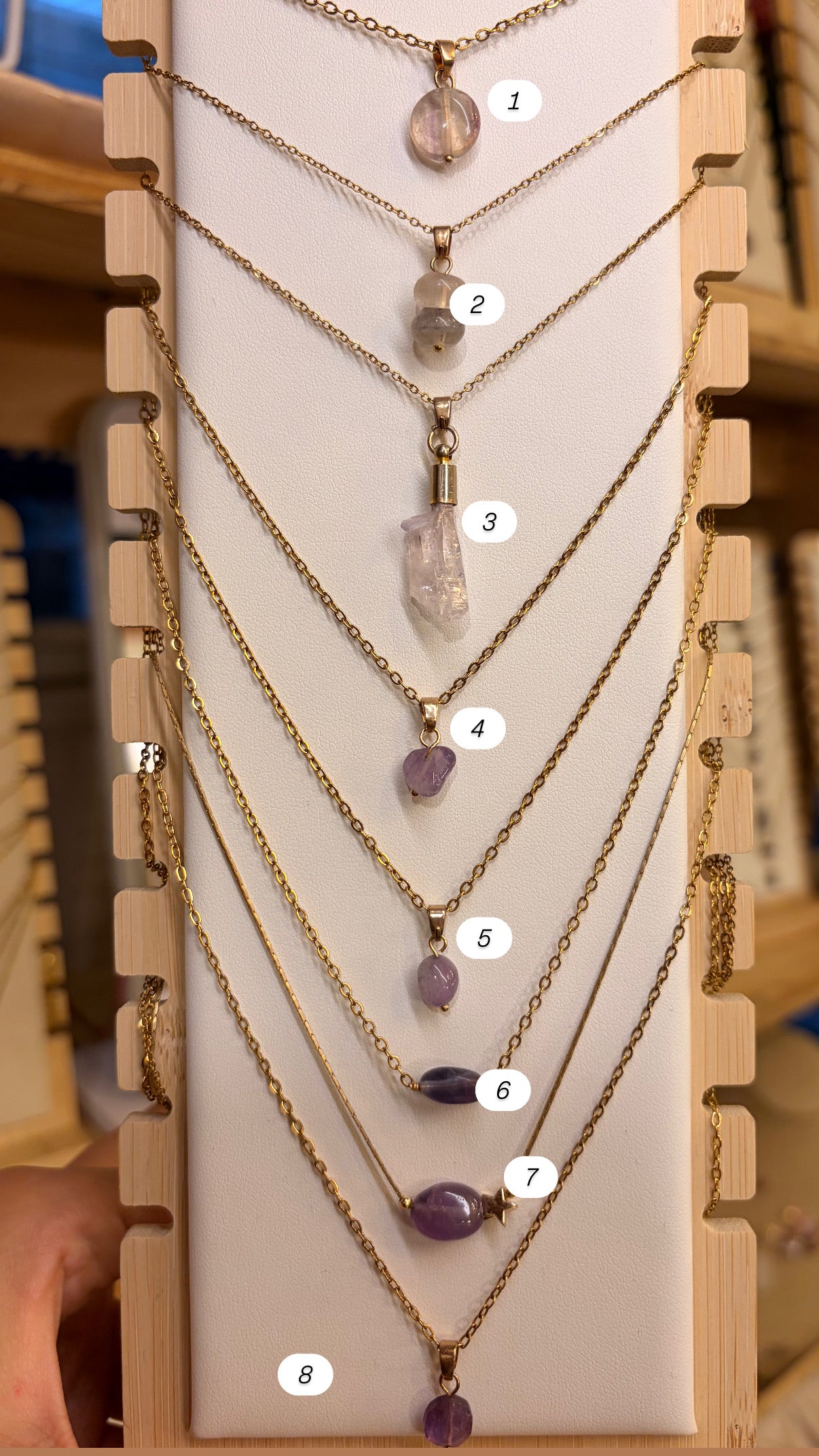 Stock de Bien de Ojo •Collar Mineral Sencillo Varios