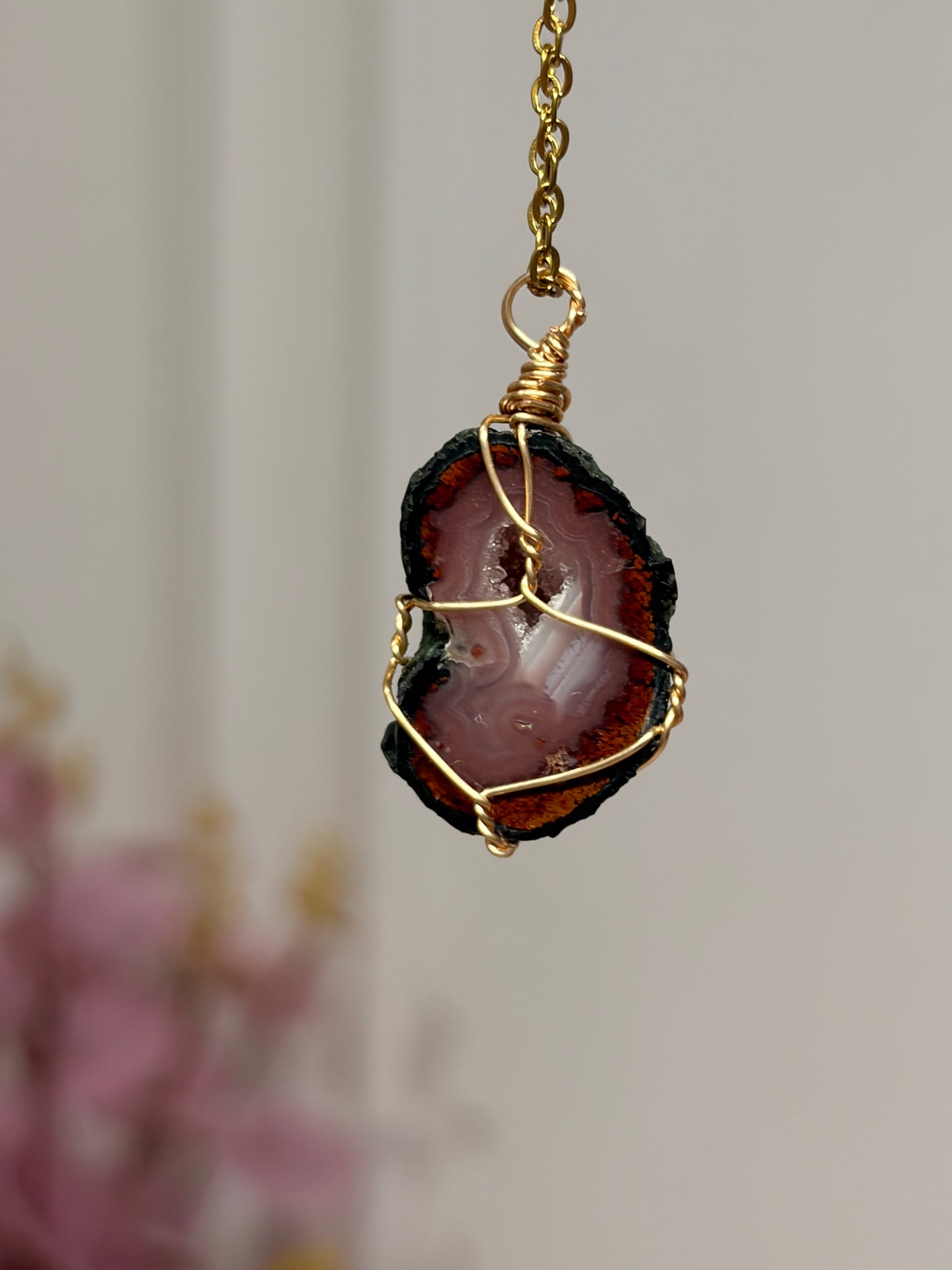 Collar de Geoda Engarzada