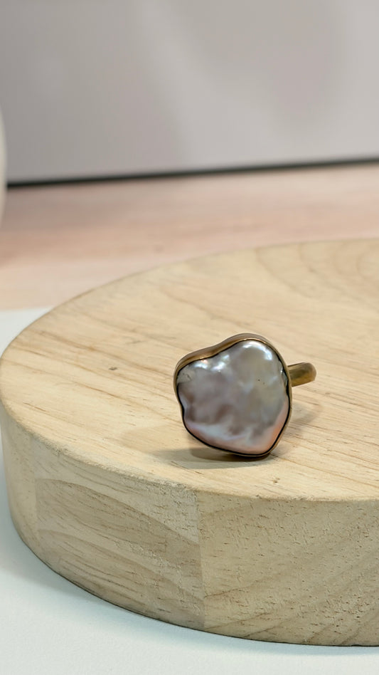 Anillo Perla Rosa