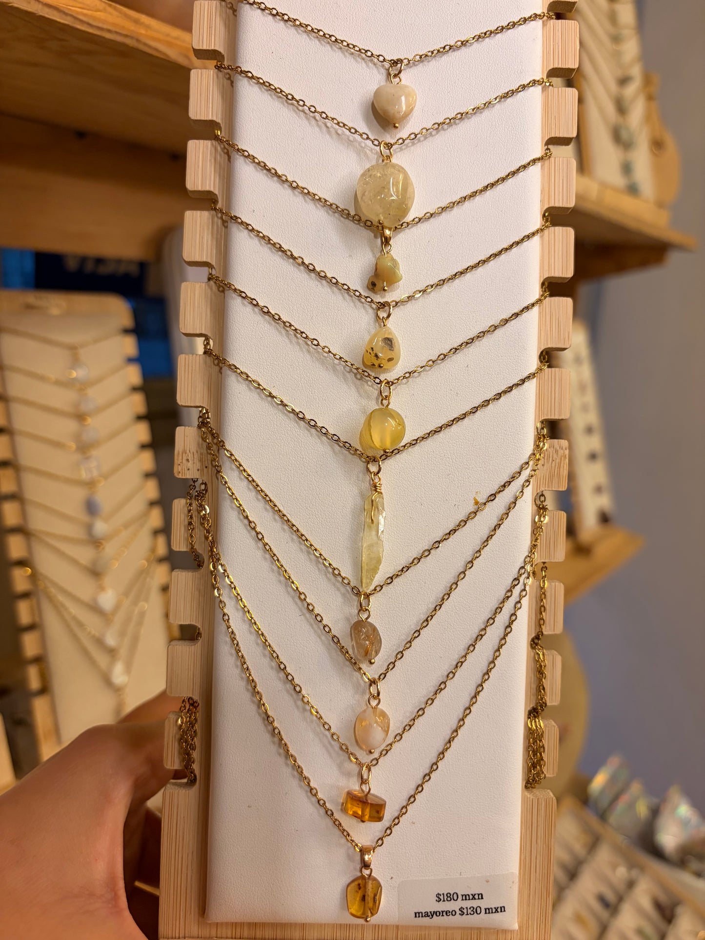 Stock de Bien de Ojo•Collar Mineral Sencillo Varios