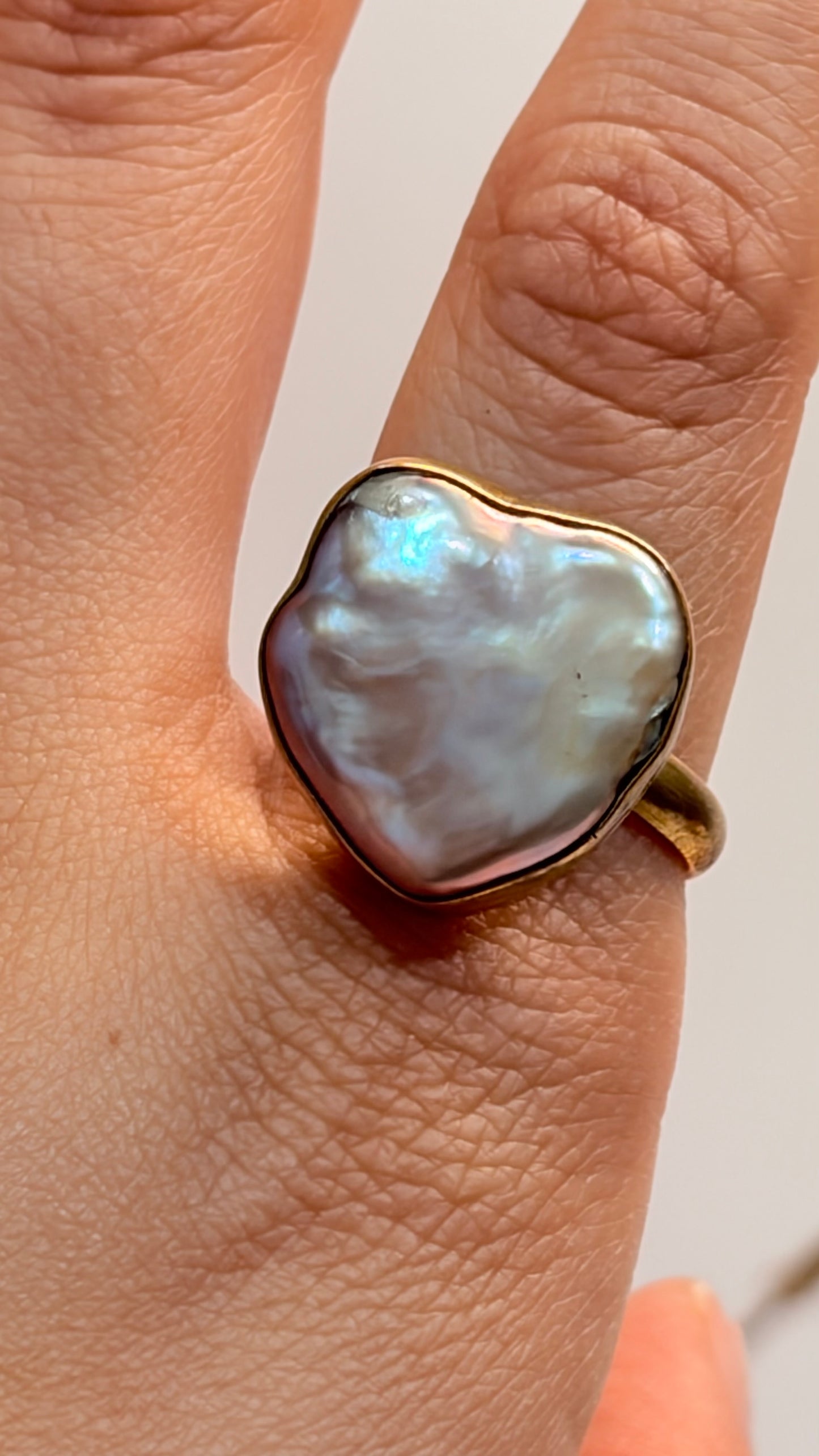 Anillo Perla Rosa
