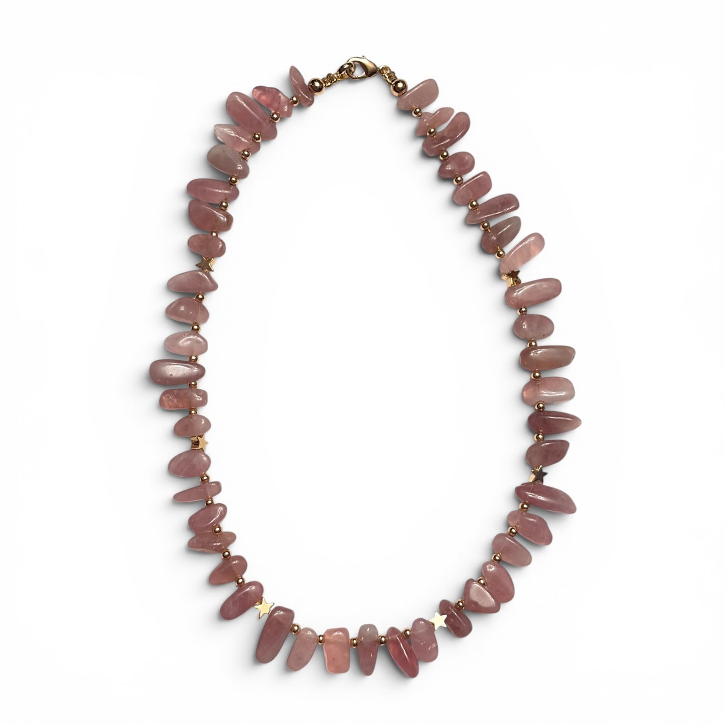 Gargantilla Chunky • Cuarzo Rosa de Madagascar