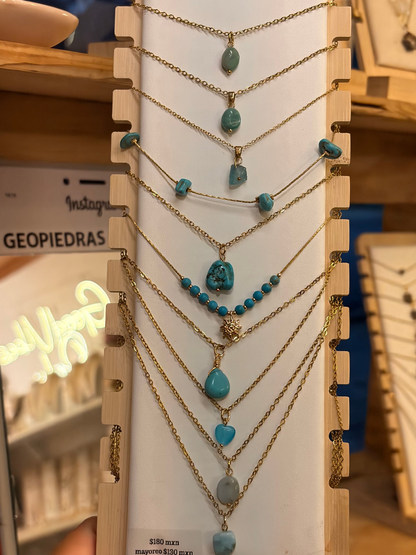 Stock de Bien de Ojo•Collar Mineral Sencillo Varios (copia)