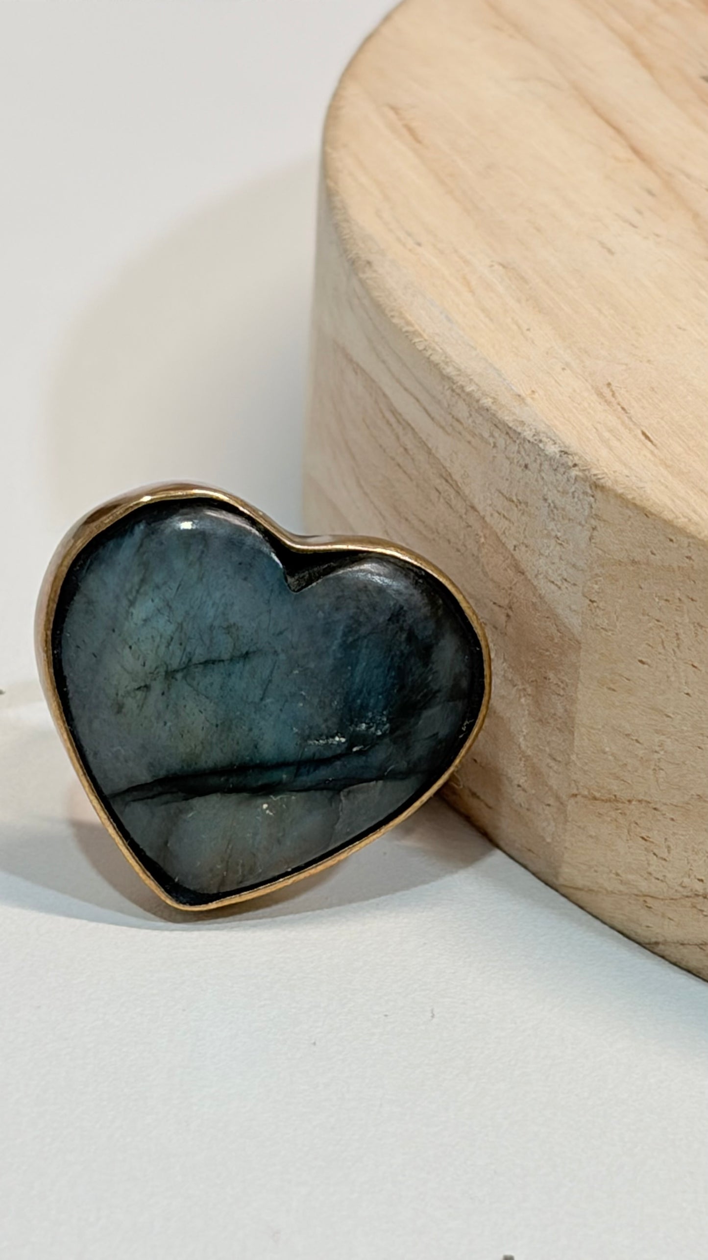 Anillo Corazon Labradorita 2