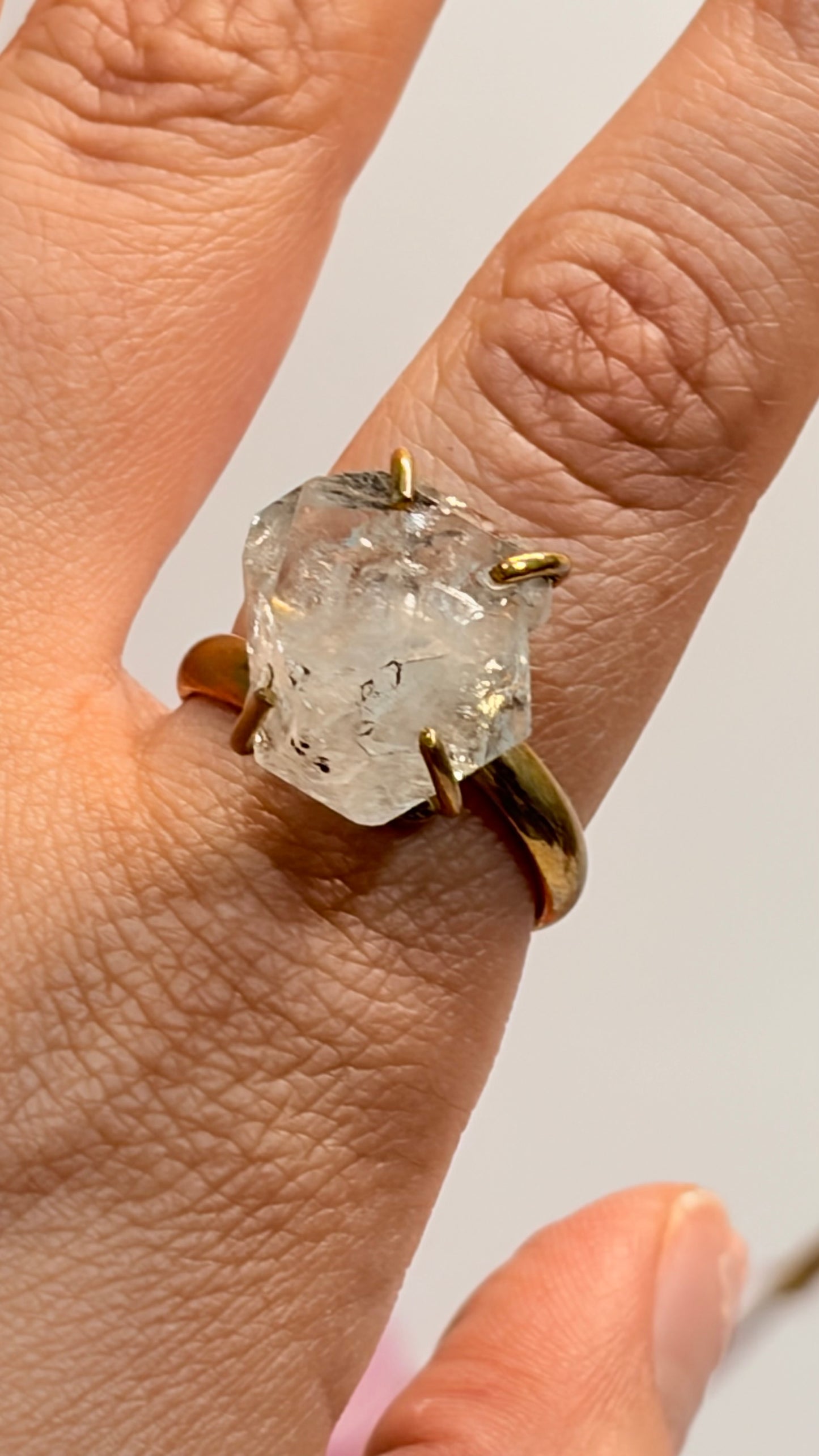 Anillo Diamante Herkimer.