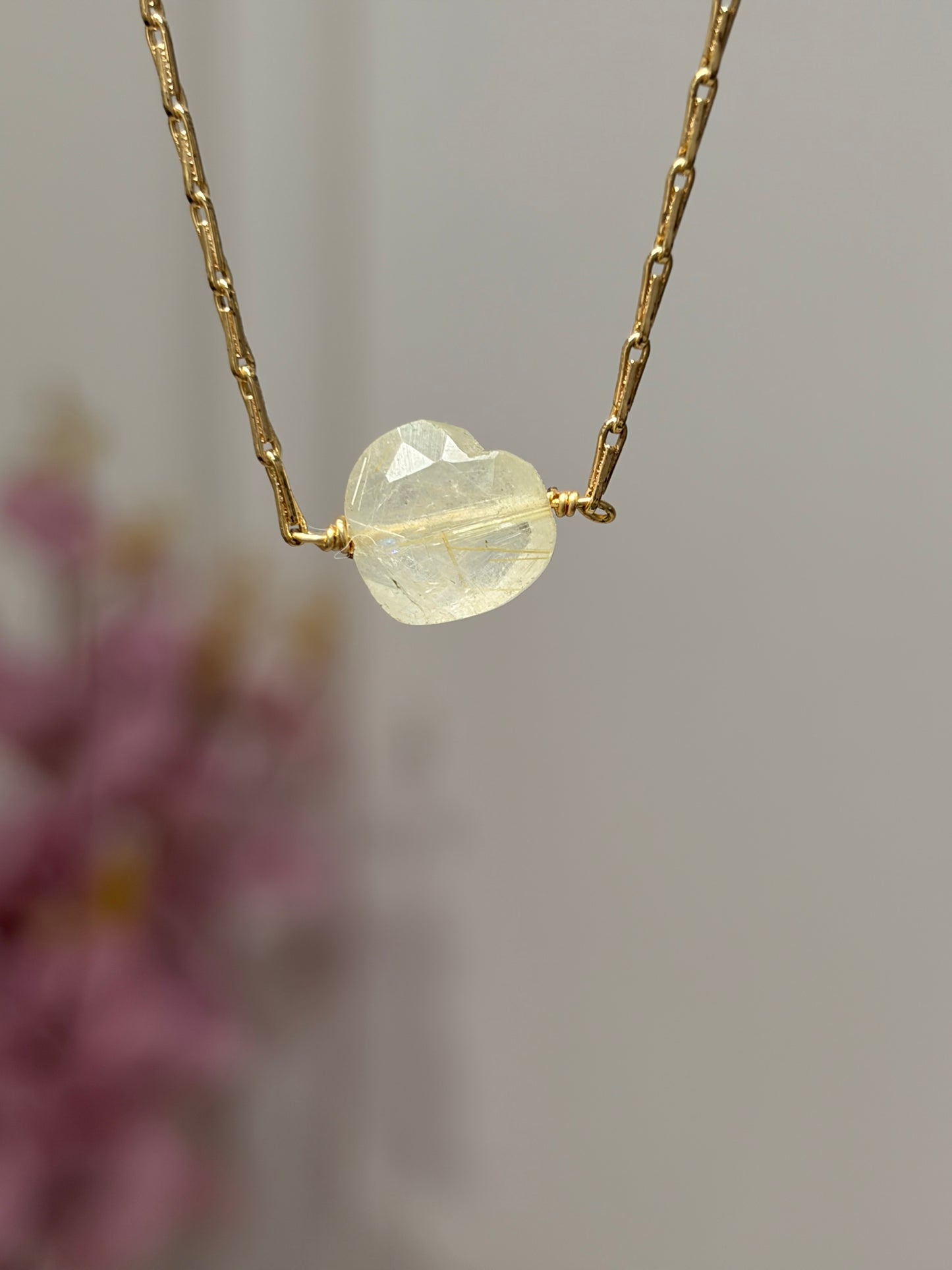 SHINE• Collar Cuarzo Rutilado Facetado
