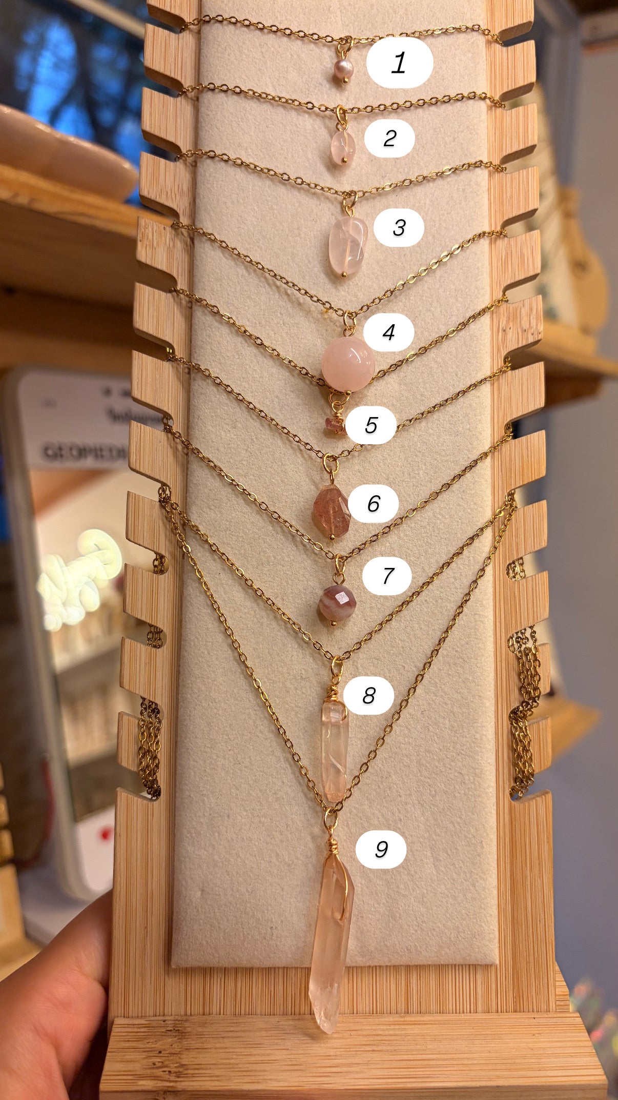 Stock de Bien de Ojo•Collar Mineral Sencillo Varios