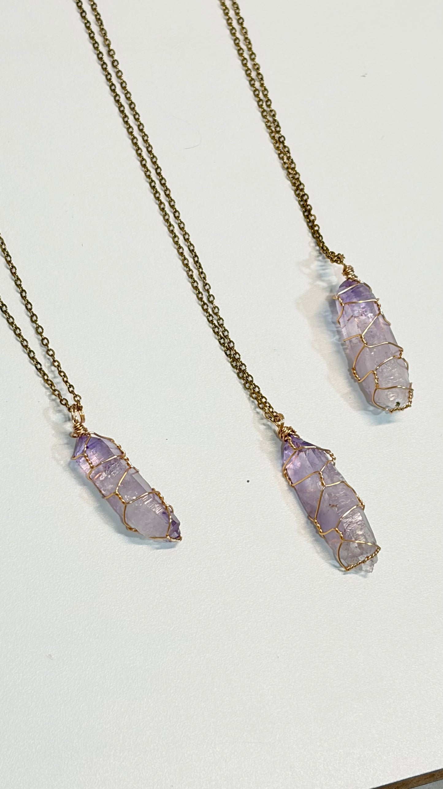 Collar Amatista Cristal de Veracruz Engarzado