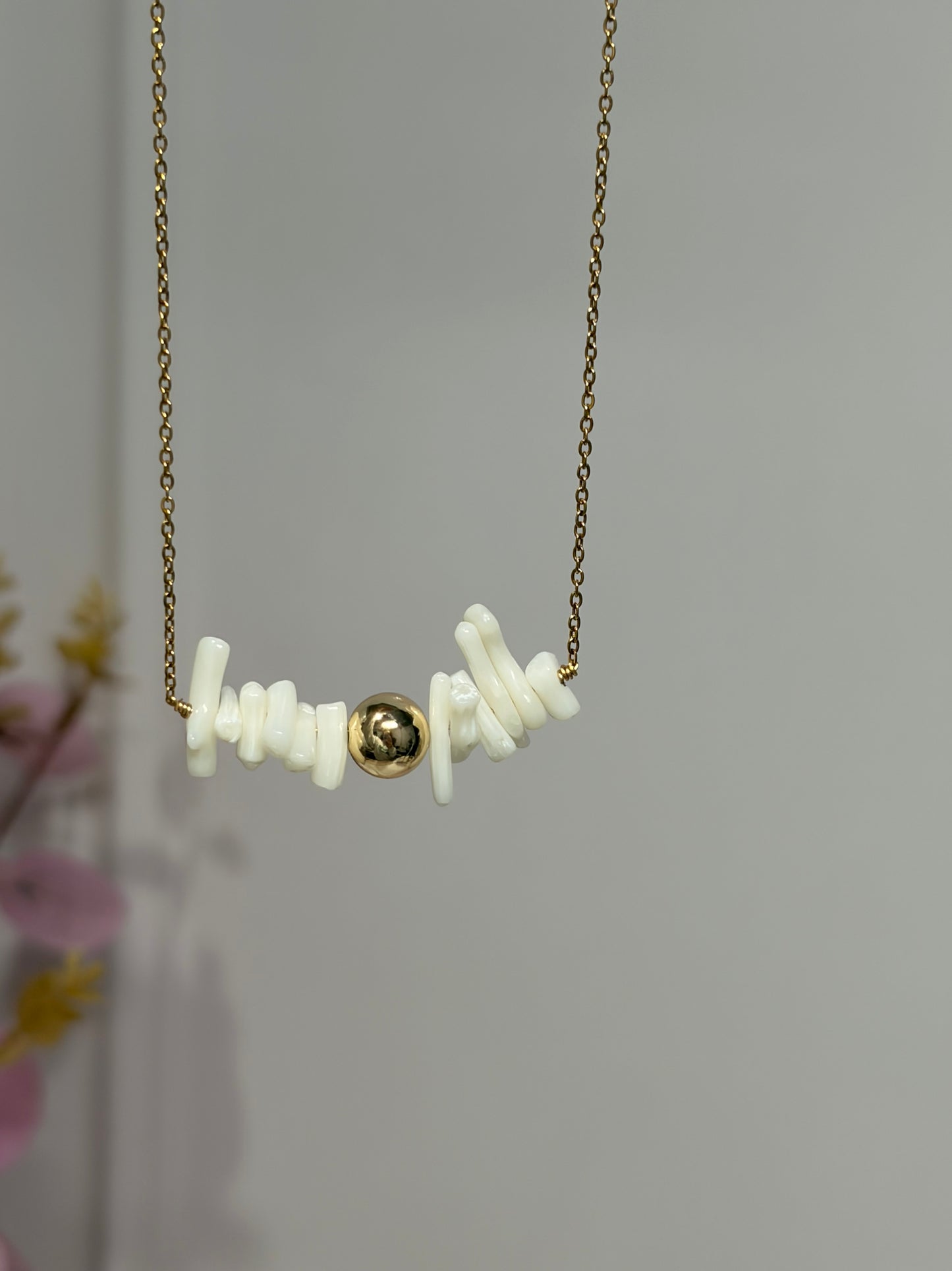 Collar Coral Blanco