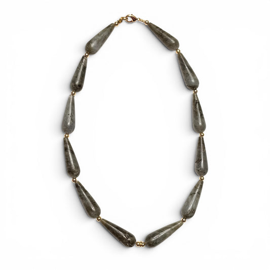 Gargantilla Chunky • Labradorita Gris