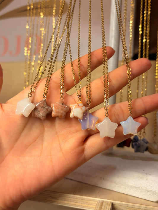 Stock de Bien de Ojo •Collar Estrella  de Cuarzo