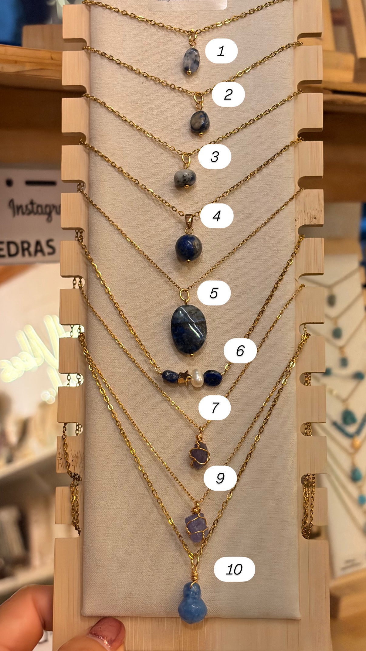Stock de Bien de Ojo •Collar Mineral Sencillo Varios
