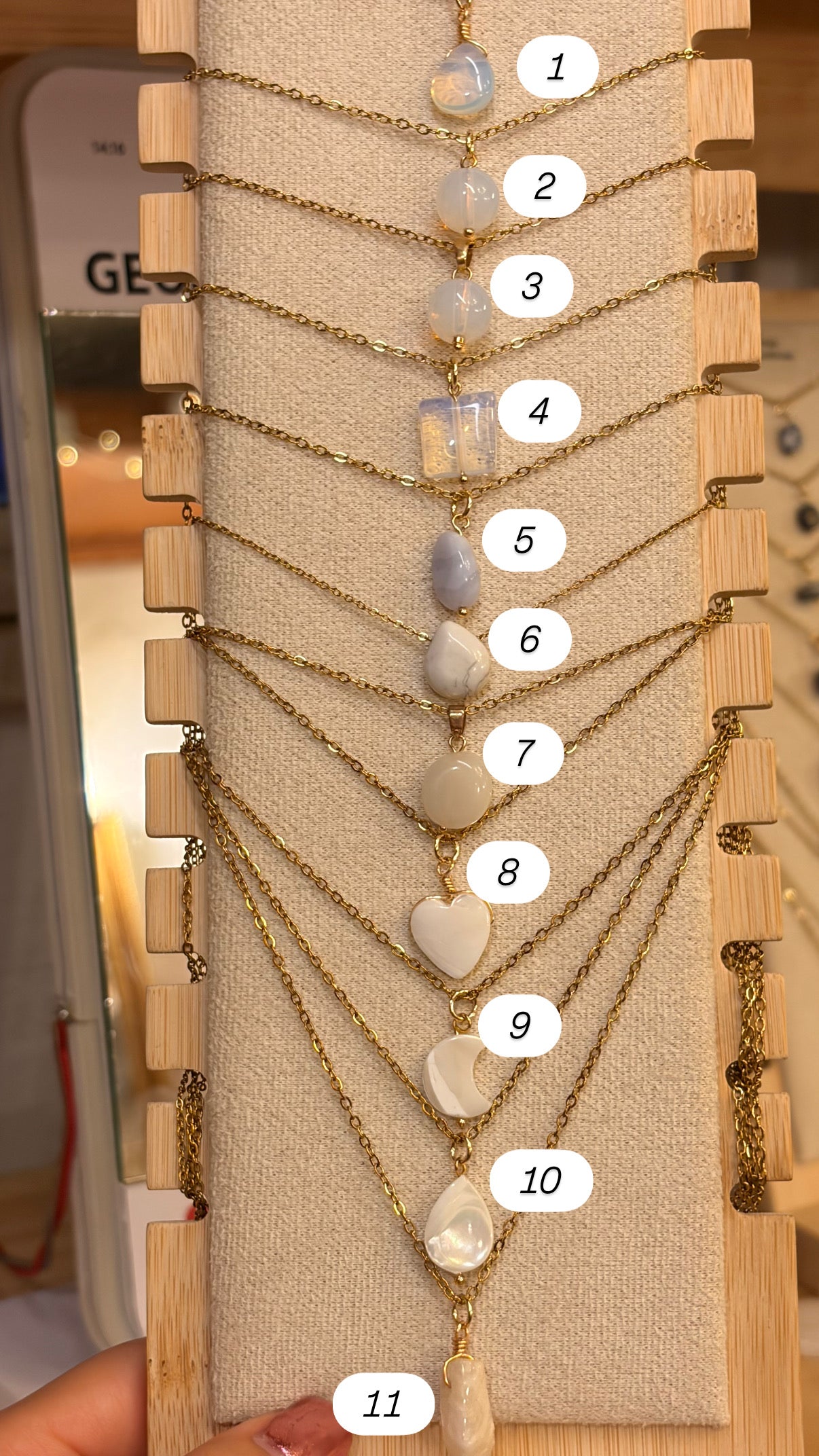Stock de Bien de Ojo•Collar Mineral Sencillo Varios