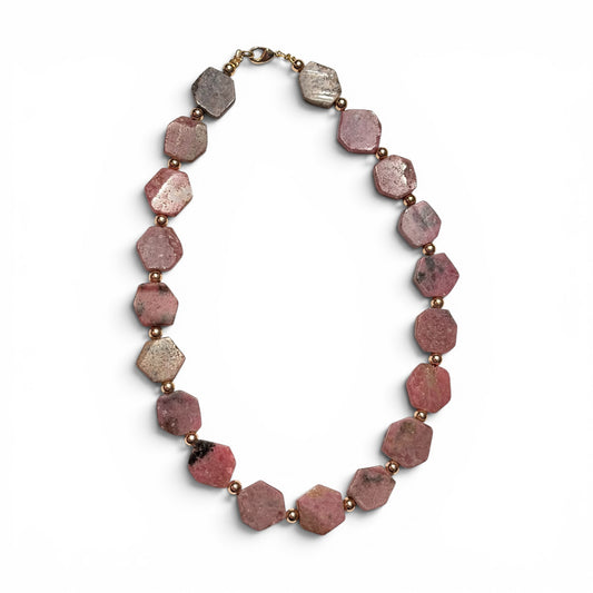 Gargantilla Chunky • Rodonita en Bruto