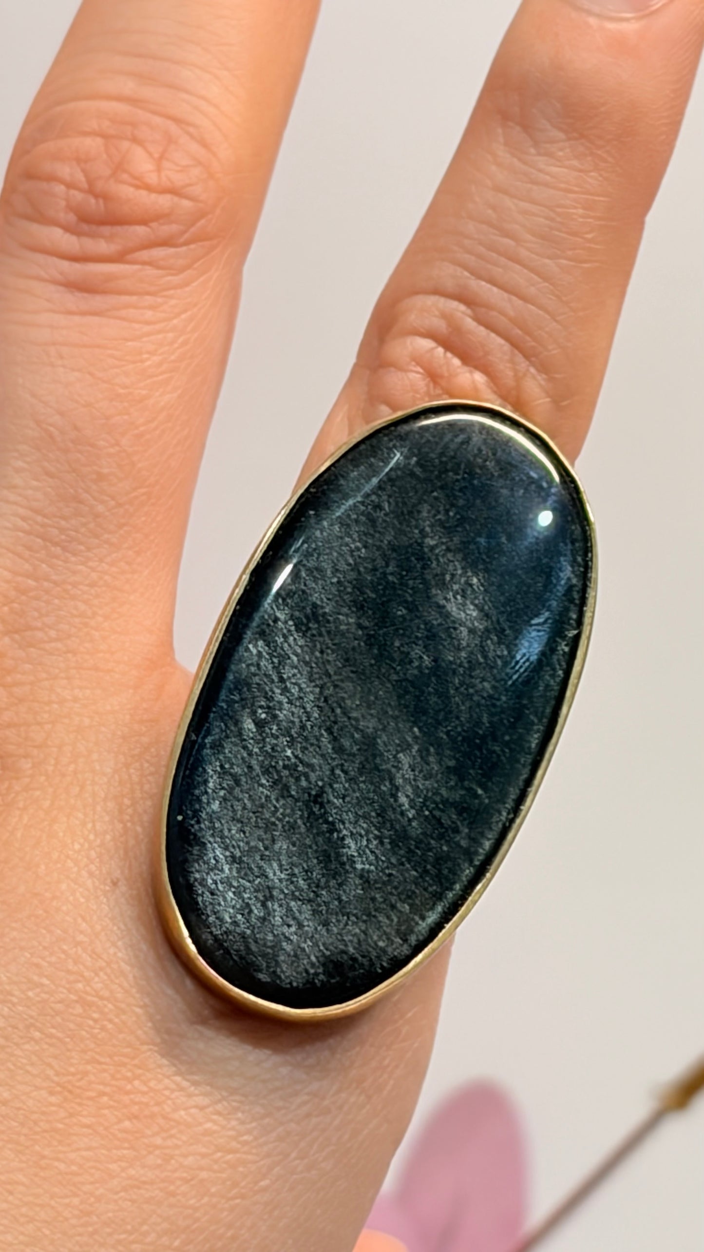 Anillo Obsidiana Negra