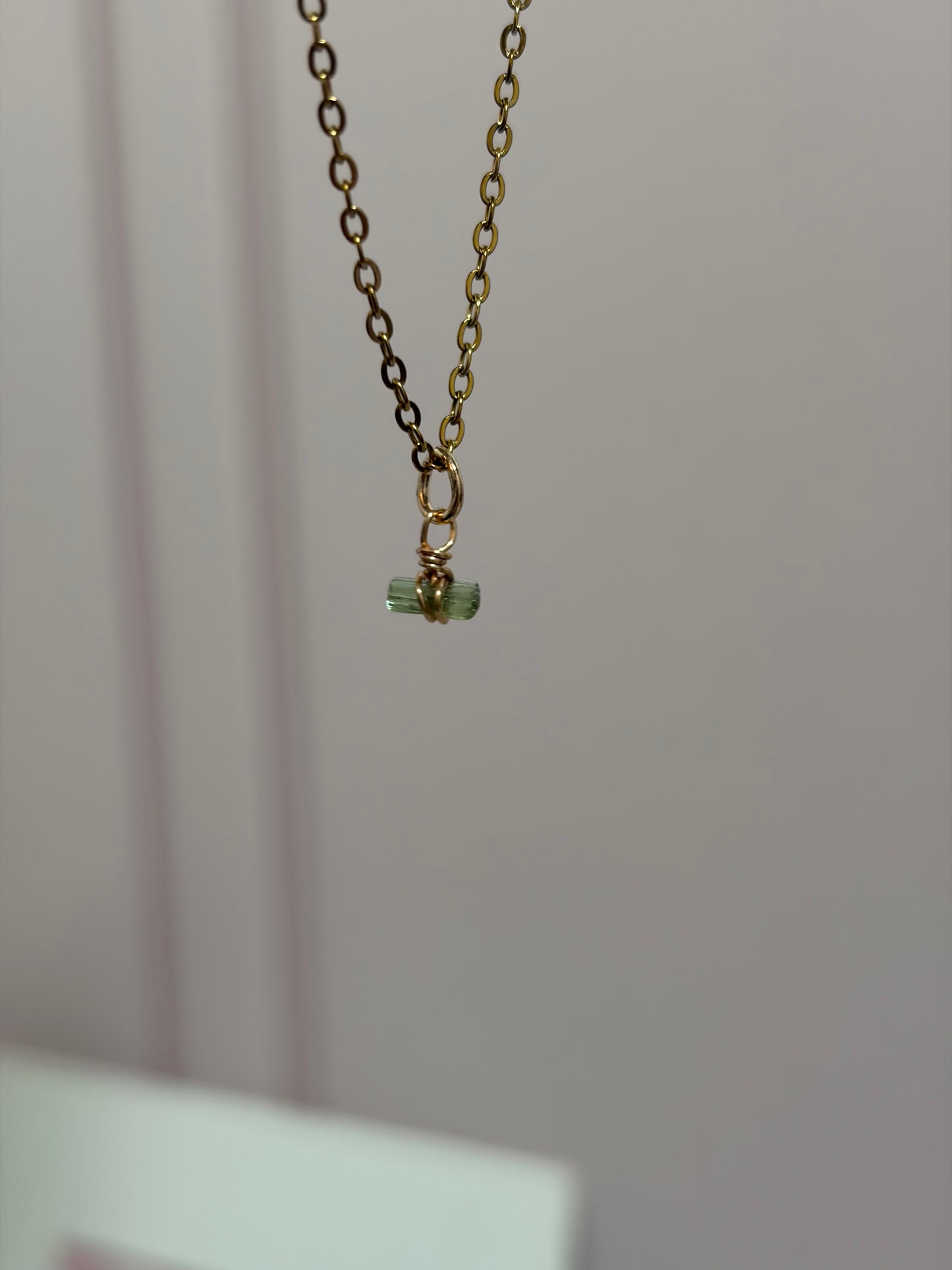 Collar Destello de Turmalina Verde