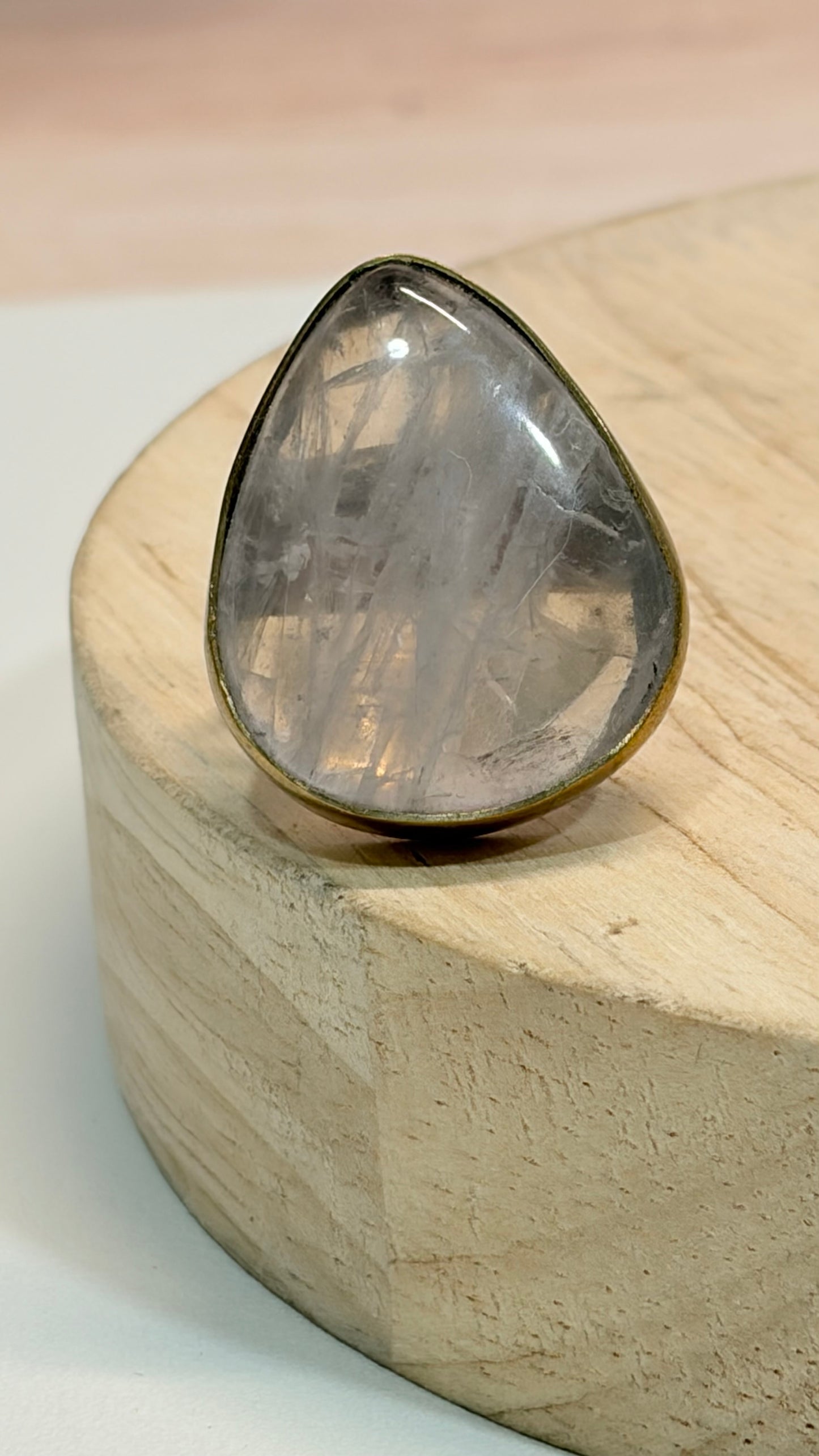 Anillo Cuarzo Rosa