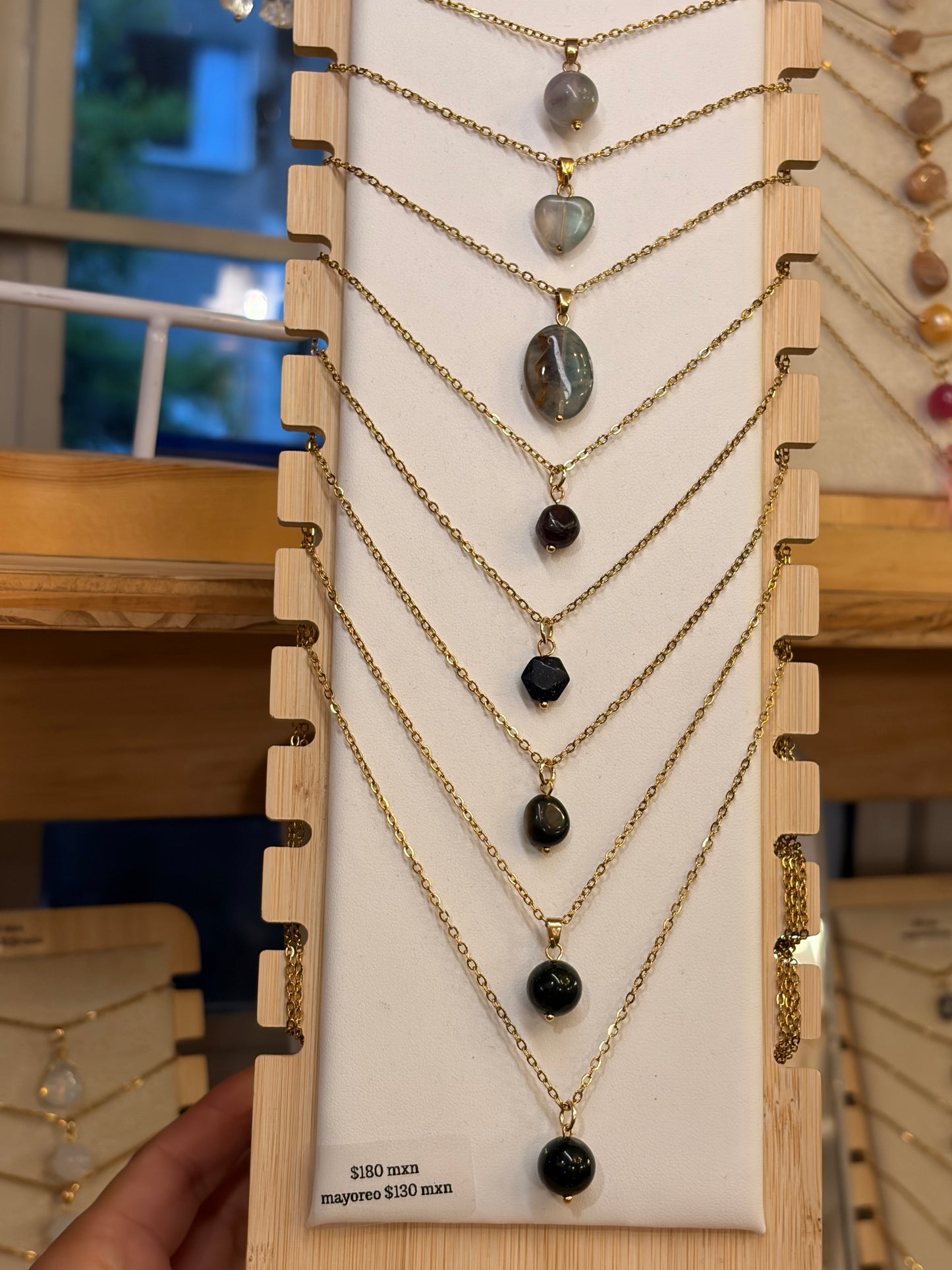 Stock de Bien de Ojo•Collar Mineral Sencillo Varios