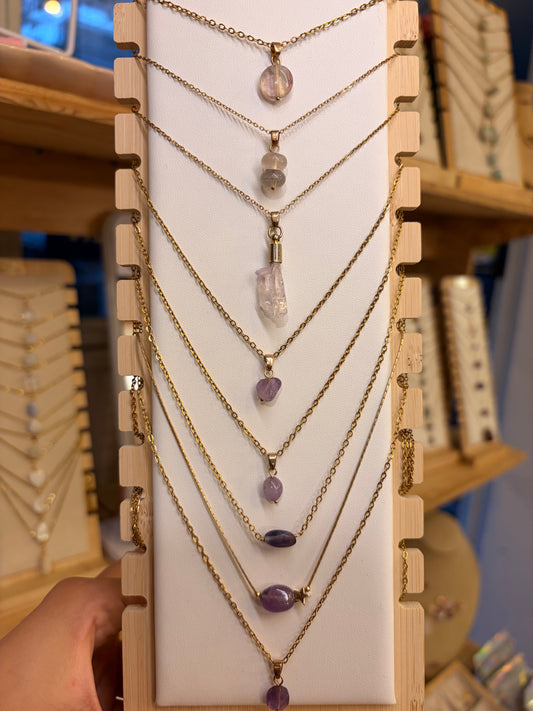 Stock de Bien de Ojo •Collar Mineral Sencillo Varios
